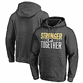 Men's Green Bay Packers Heather Charcoal Stronger Together Pullover Hoodie,baseball caps,new era cap wholesale,wholesale hats